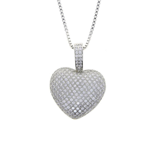 1.00ct Total Weight Round Lab Diamond Pendant Necklace